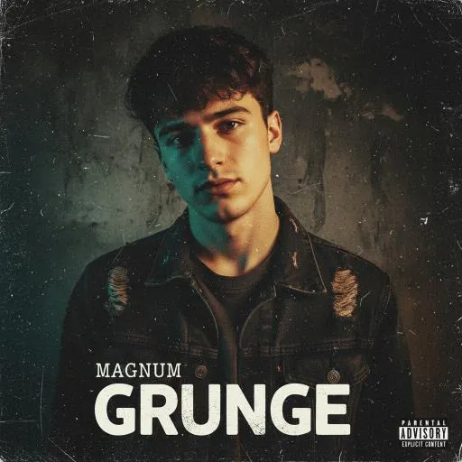 Example album cover in the Grunge Aesthetic style