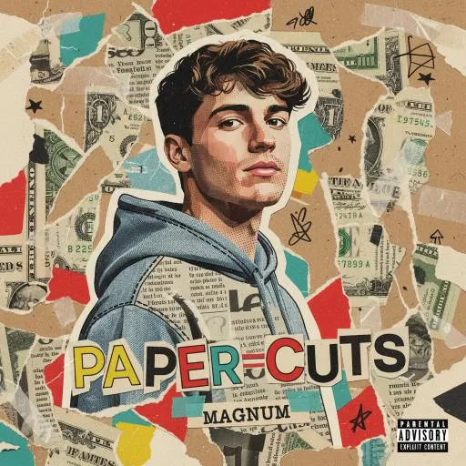 Example album cover in the Paper Cuts style