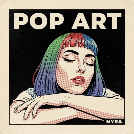 Example album cover in the PopArt style