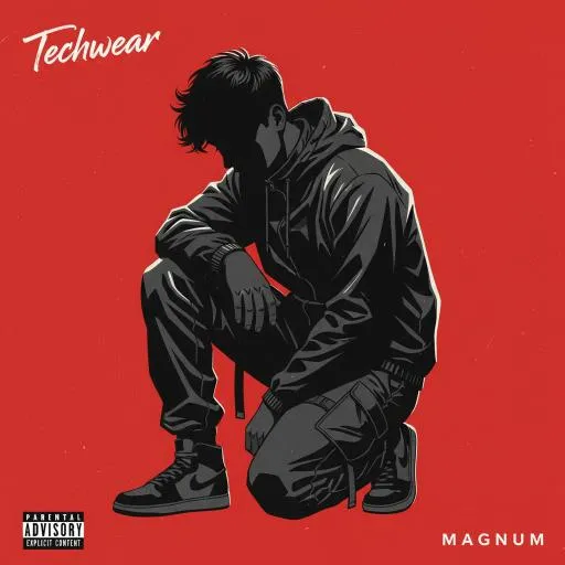 Example album cover in the Techwear style